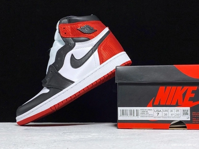 Cheap Air Black Satin Jordan CD0461-016 High Retro 1 Toe 0812